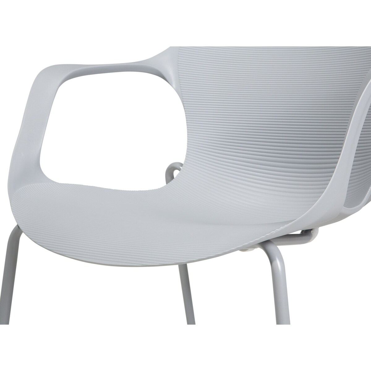 Zestaw 2 krzeseł do jadalni szary ELBERT