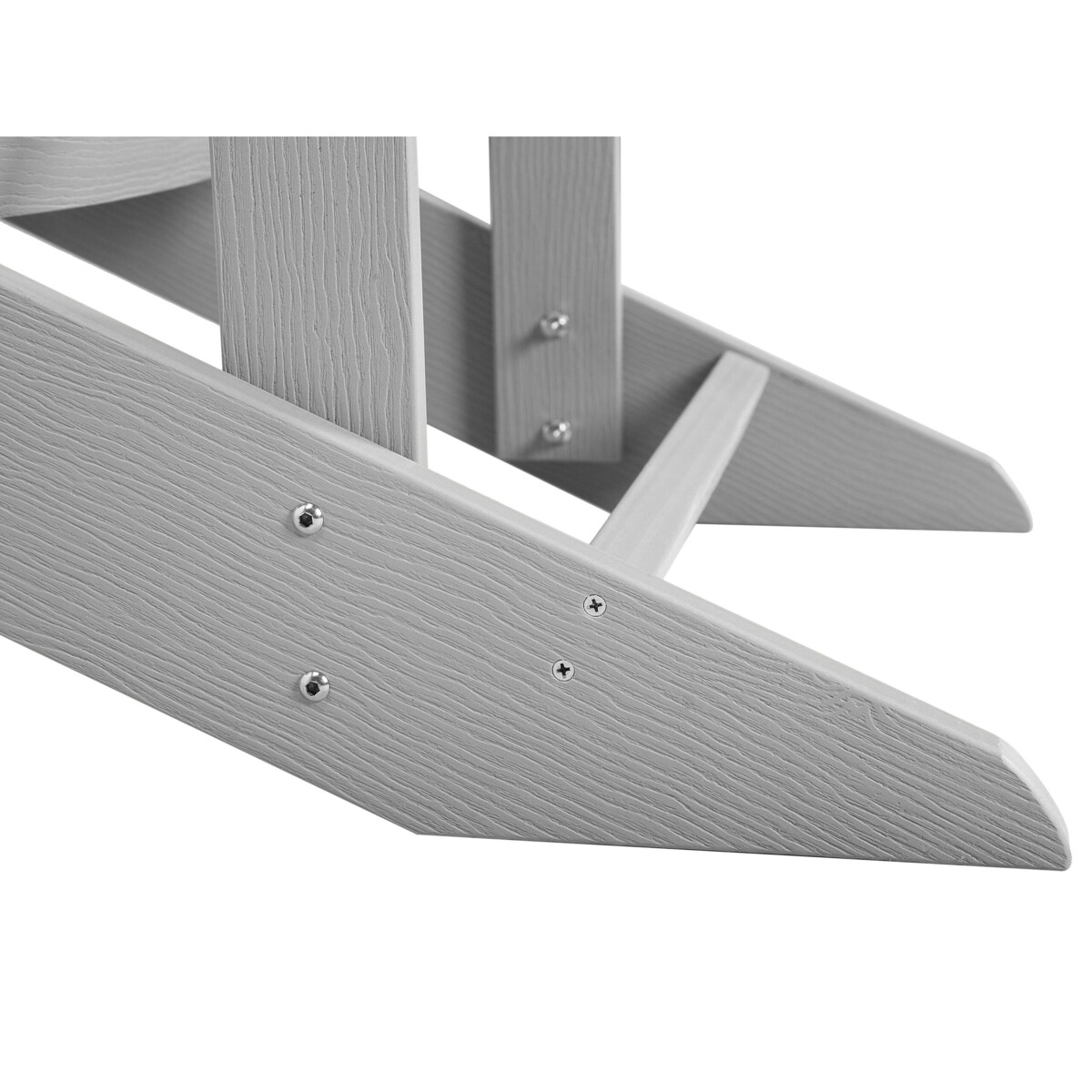 Krzesło ogrodowe z podnóżkiem jasnoszare ADIRONDACK