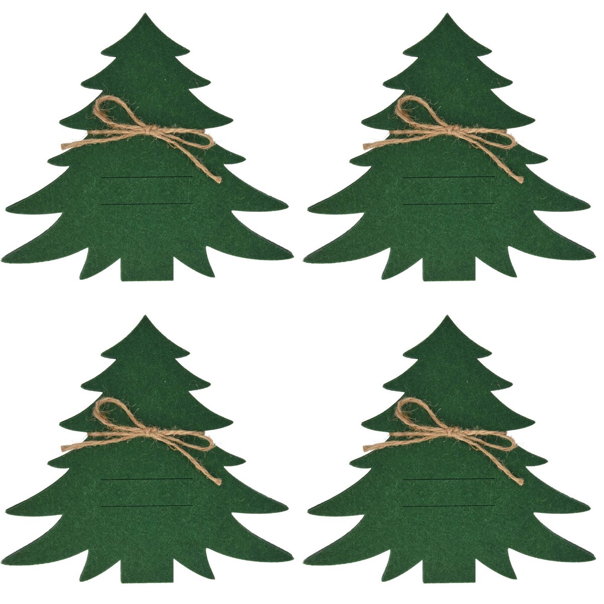 Kieszonki na sztućce świąteczne Choinki, 4 sztuki