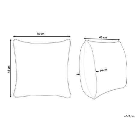 Poduszka dekoracyjna włochacz 45 x 45 cm beżowa PILEA