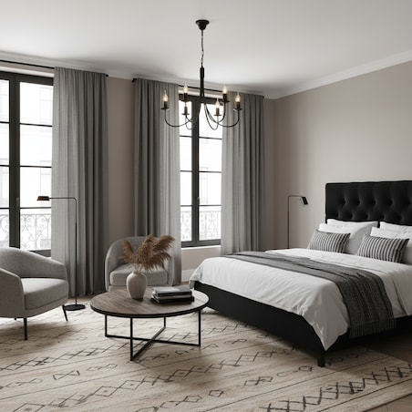 czarna lampa wisząca sufitowa 6 punktowa edylit loft do kuchni
