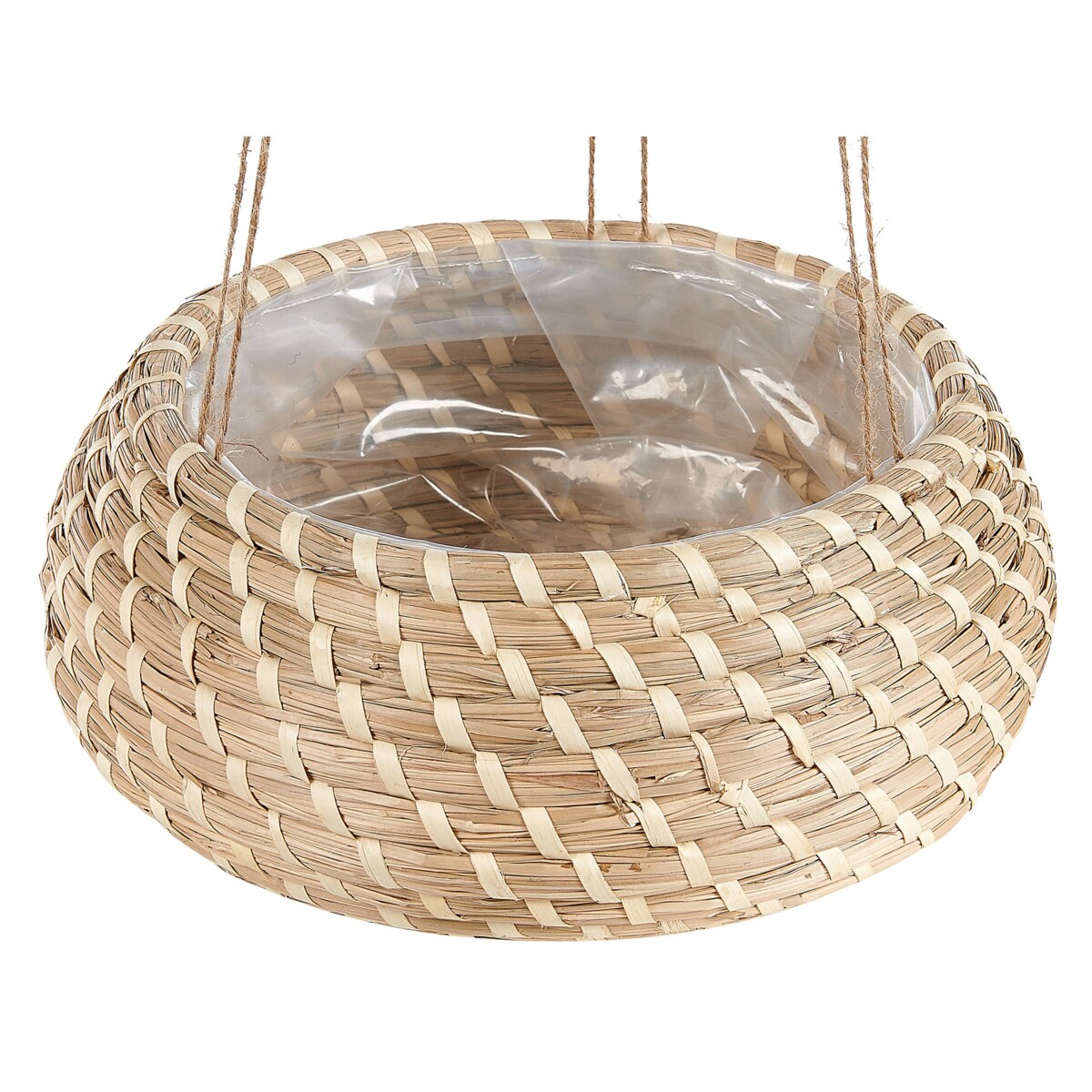 Zestaw 2 wiszących doniczek z trawy morskiej naturalny REMORA