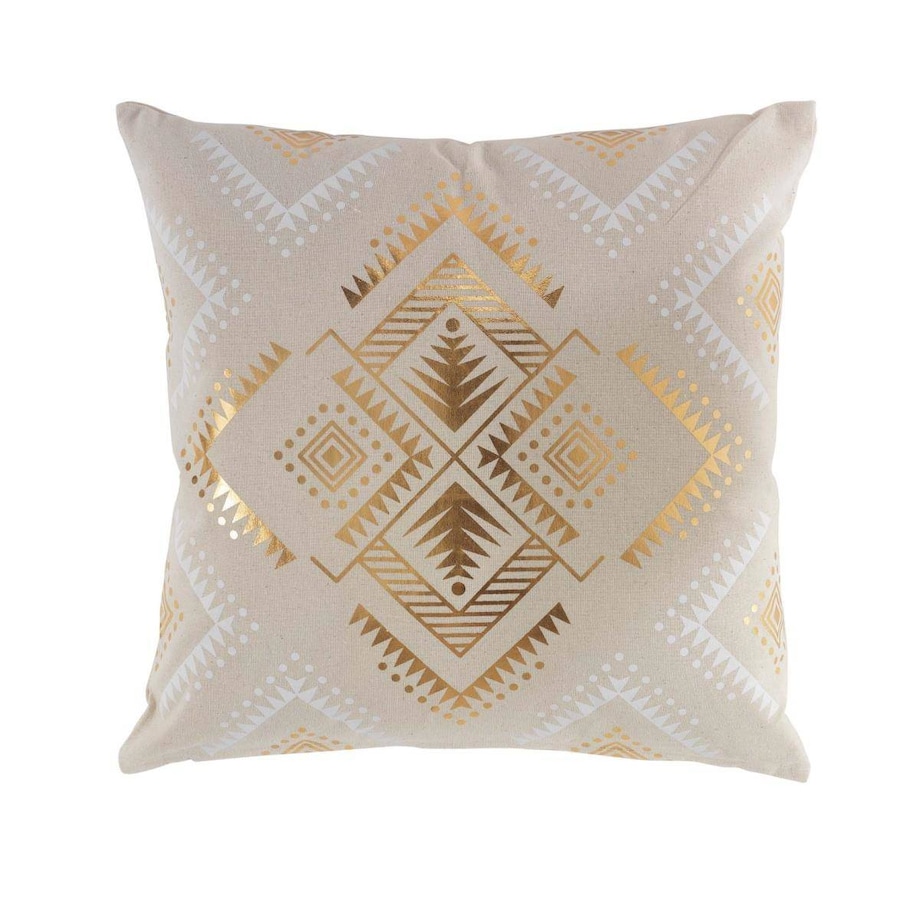 Poduszka dekoracyjna bawełniana CYBELE, metaliczny wzór, 45 x 45 cm