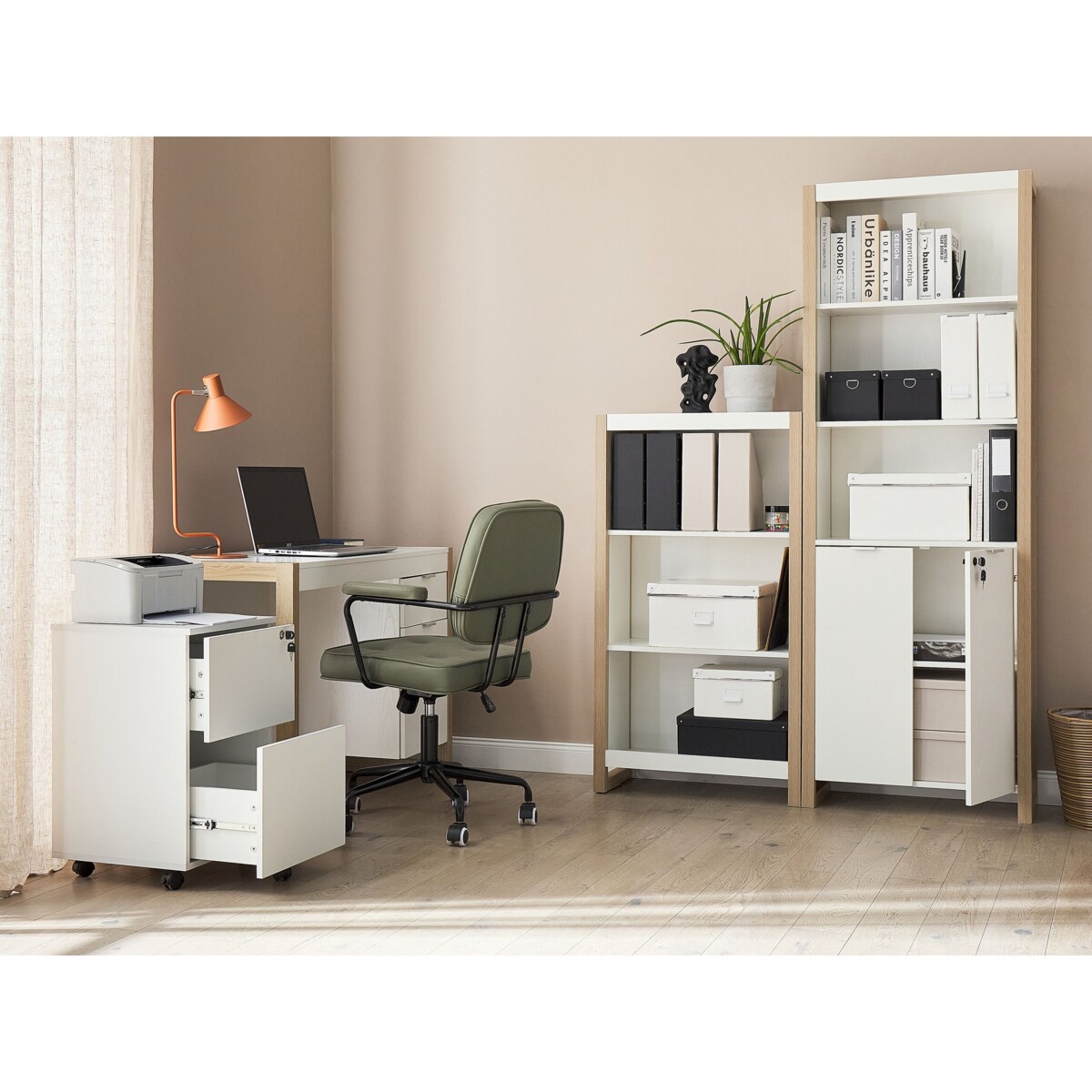 Szafka biurowa biała JOHNSON