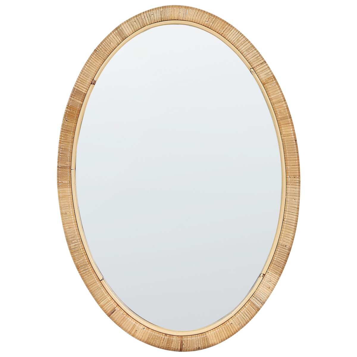 Lustro ścienne FOISSY 50 cm 70 cm Rattan Naturalny