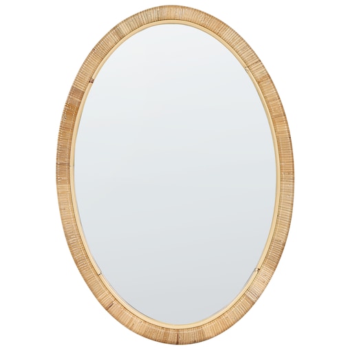 Lustro ścienne FOISSY 50 cm 70 cm Rattan Naturalny