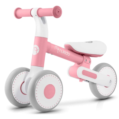 Rowerek biegowy trójkołowy Nukido jeździk dla dzieci różowy 760302