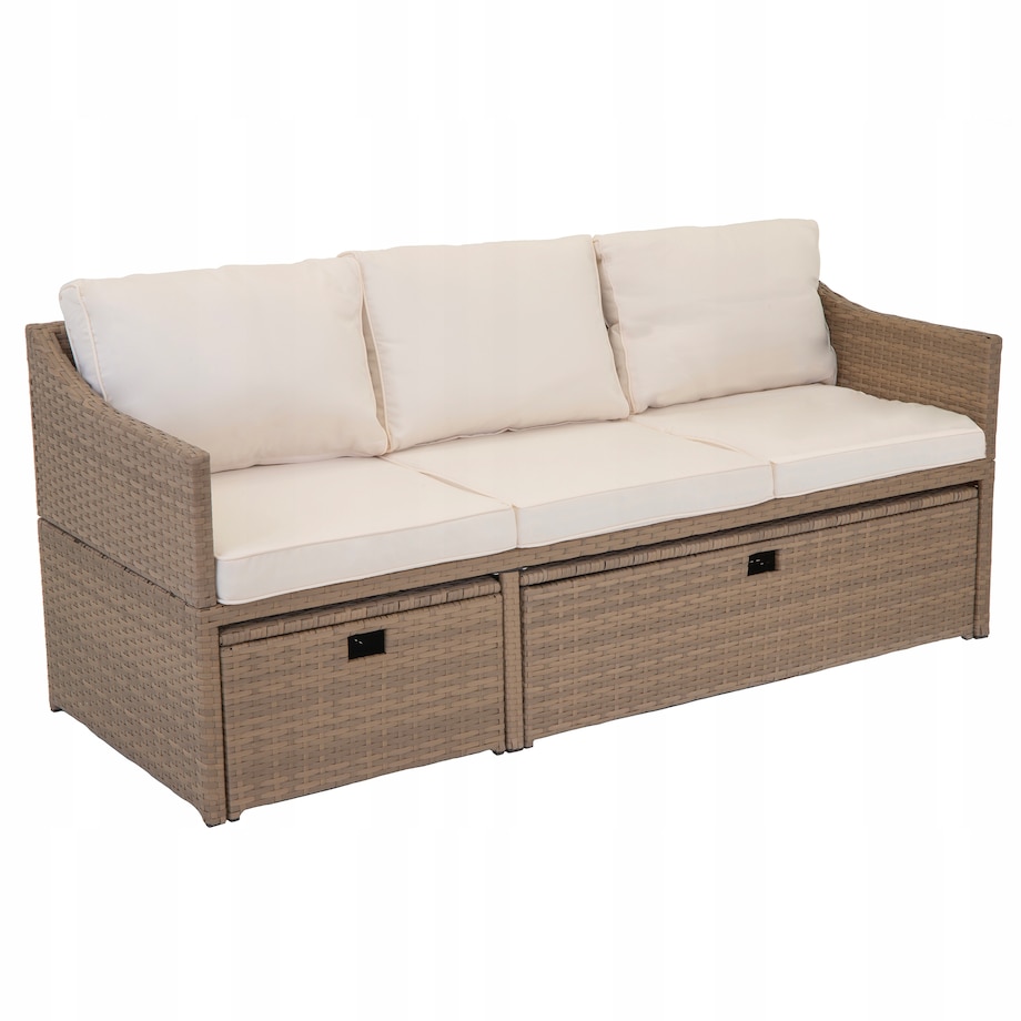 Modułowy zestaw mebli ogrodowych z technorattanu