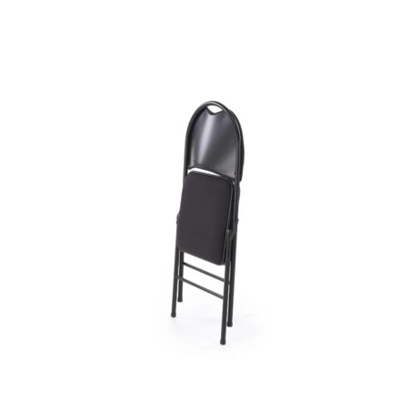 Krzesło tapicerowane K566 czarne składane