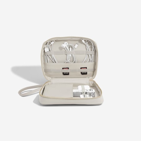 Etui na ładowarki i słuchawki Stackers jasnobeżowe