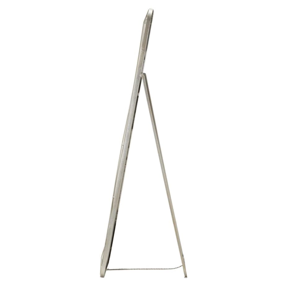 Lustro podłogowe, kolor szary, żelazo i płyta MDF, 46 x 2 x 153 cm, do sypialni i garderoby, Mauro Ferretti