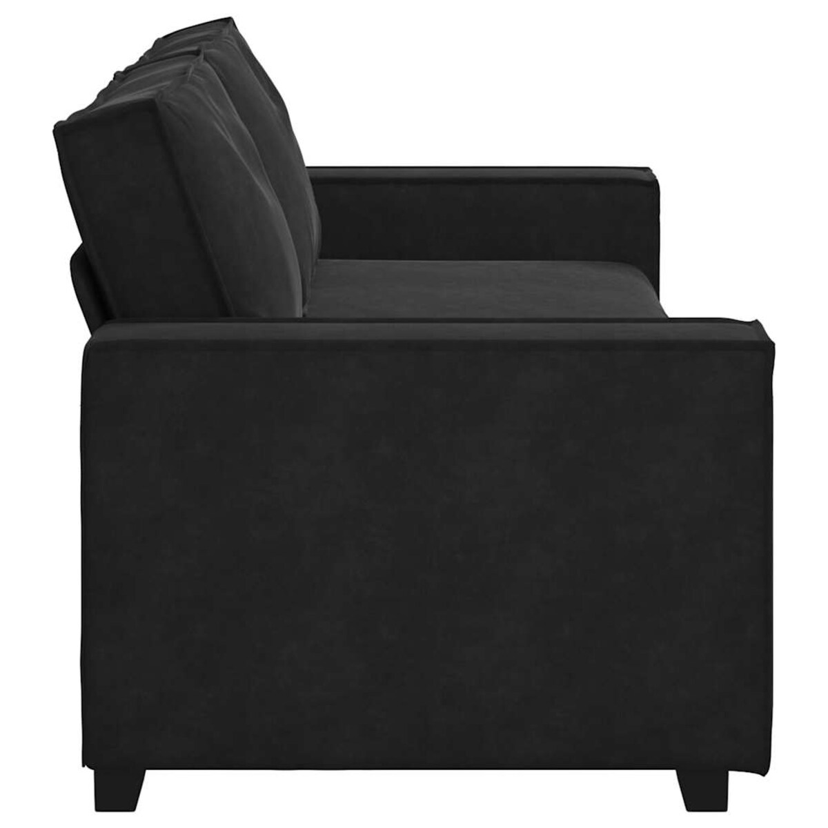 vidaXL Sofa 3-osobowa, czarny, 180 cm, tapicerowana aksamitem