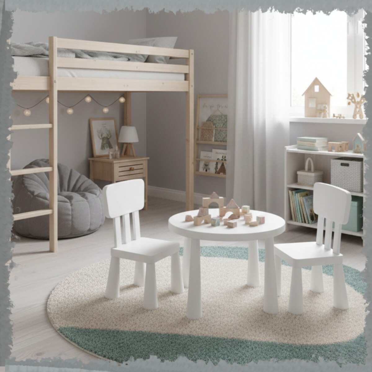 Krzesełko dla dzieci plastikowe z oparciem wygodne do pokoju białe