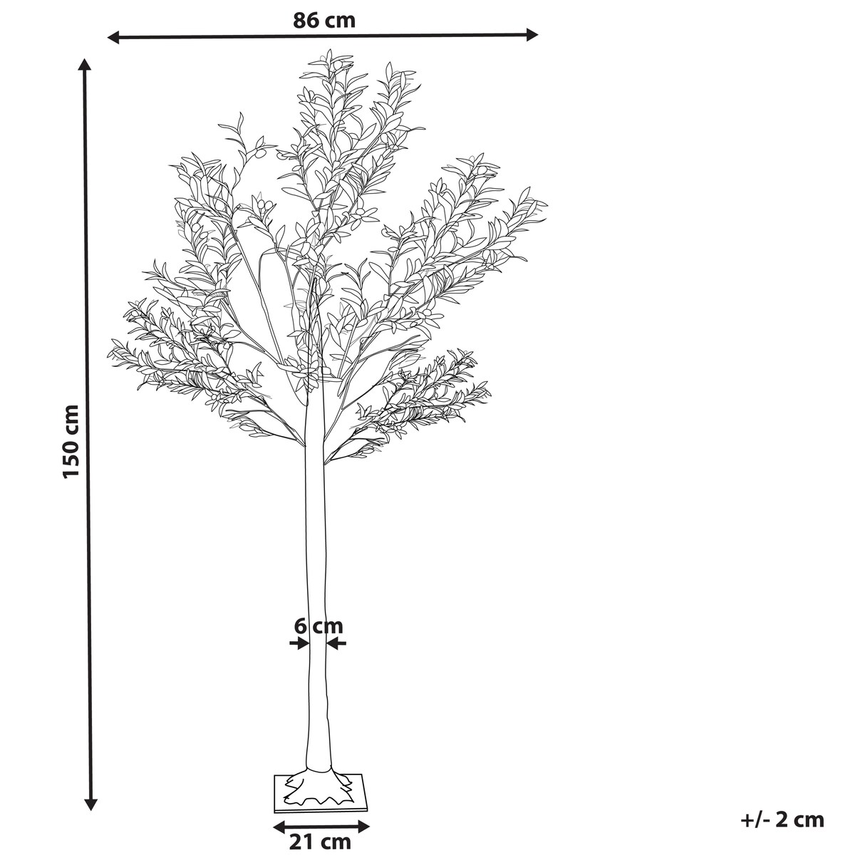 Dekoracja ogrodowa LED MELAKKO Drzewko 150 cm Zielony