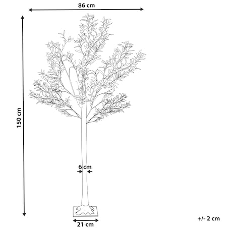 Dekoracja ogrodowa LED MELAKKO Drzewko 150 cm Zielony