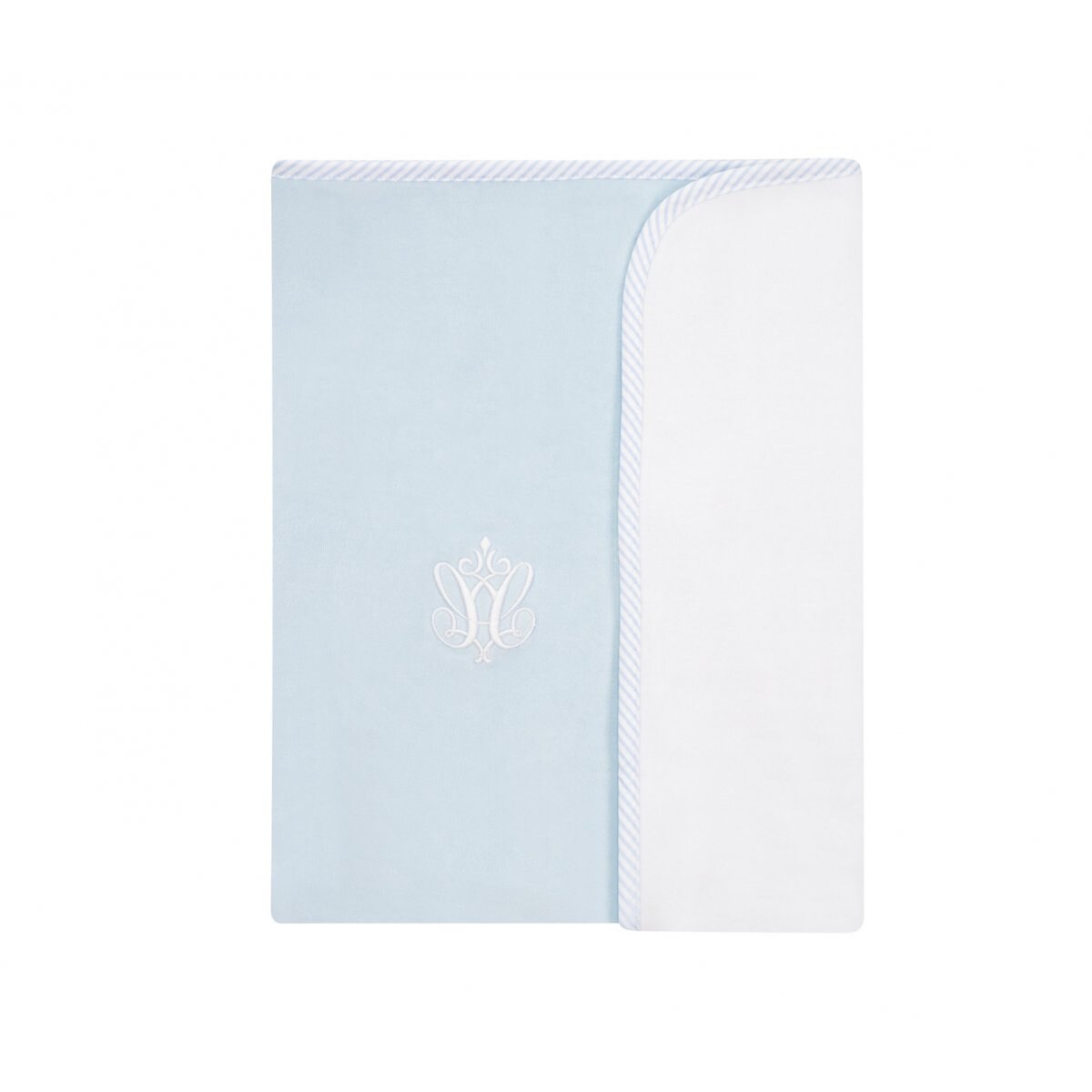 Kocyk błękitny dwustronny z emblematem