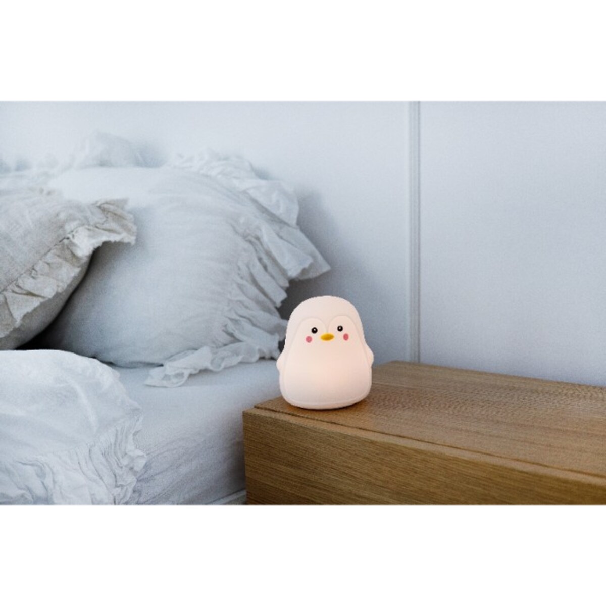 Innogio GIOpenguin silikonowa lampka nocna dotykowa dla dzieci LED 8 kolorów ładowana