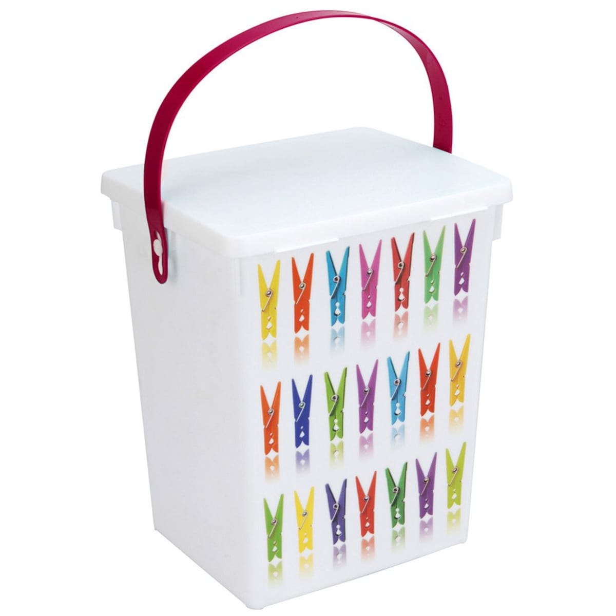 Pojemnik na proszek do prania, klamerki