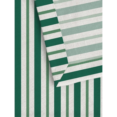 Serwetki świąteczne - klasyczne zielone świąteczne paski (2szt.)