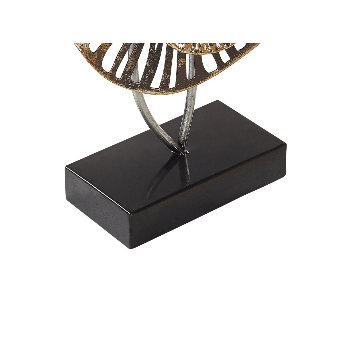 Dekoracyjna rzeźba metalowa złoto-srebrna URANIUM