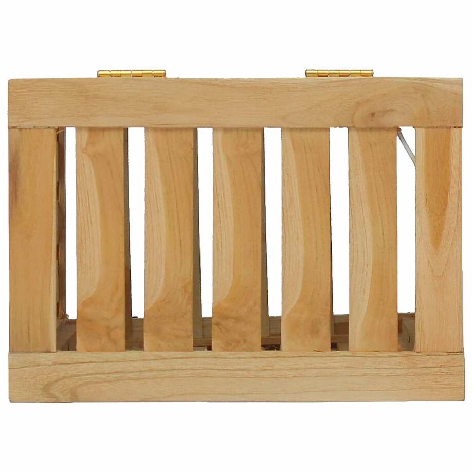 vidaXL Kosz na pranie, 35x25x60 cm, lite drewno tekowe