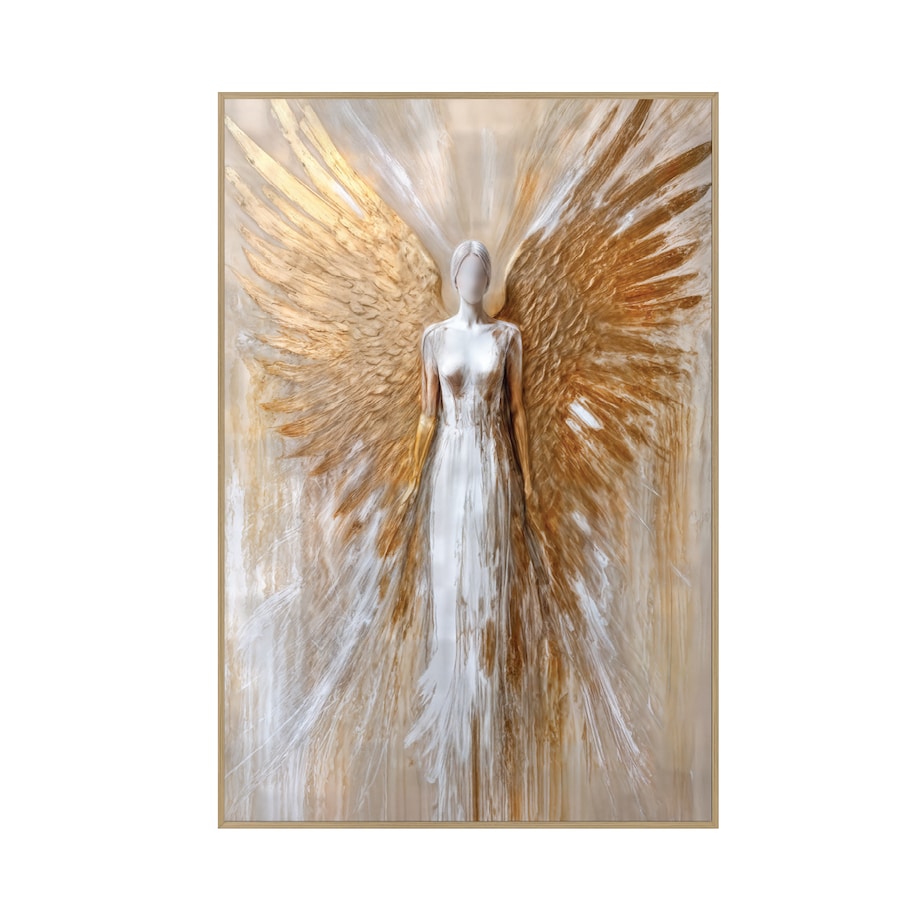 KNOR WALL ART obraz na płótnie w ramie canvas 60x90 Złoty wojownik