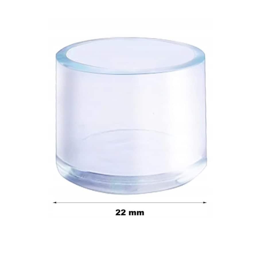 Nakładki na nogi krzesła ochronne silikonowe 22-25 mm 16 sztuk bezbarwne