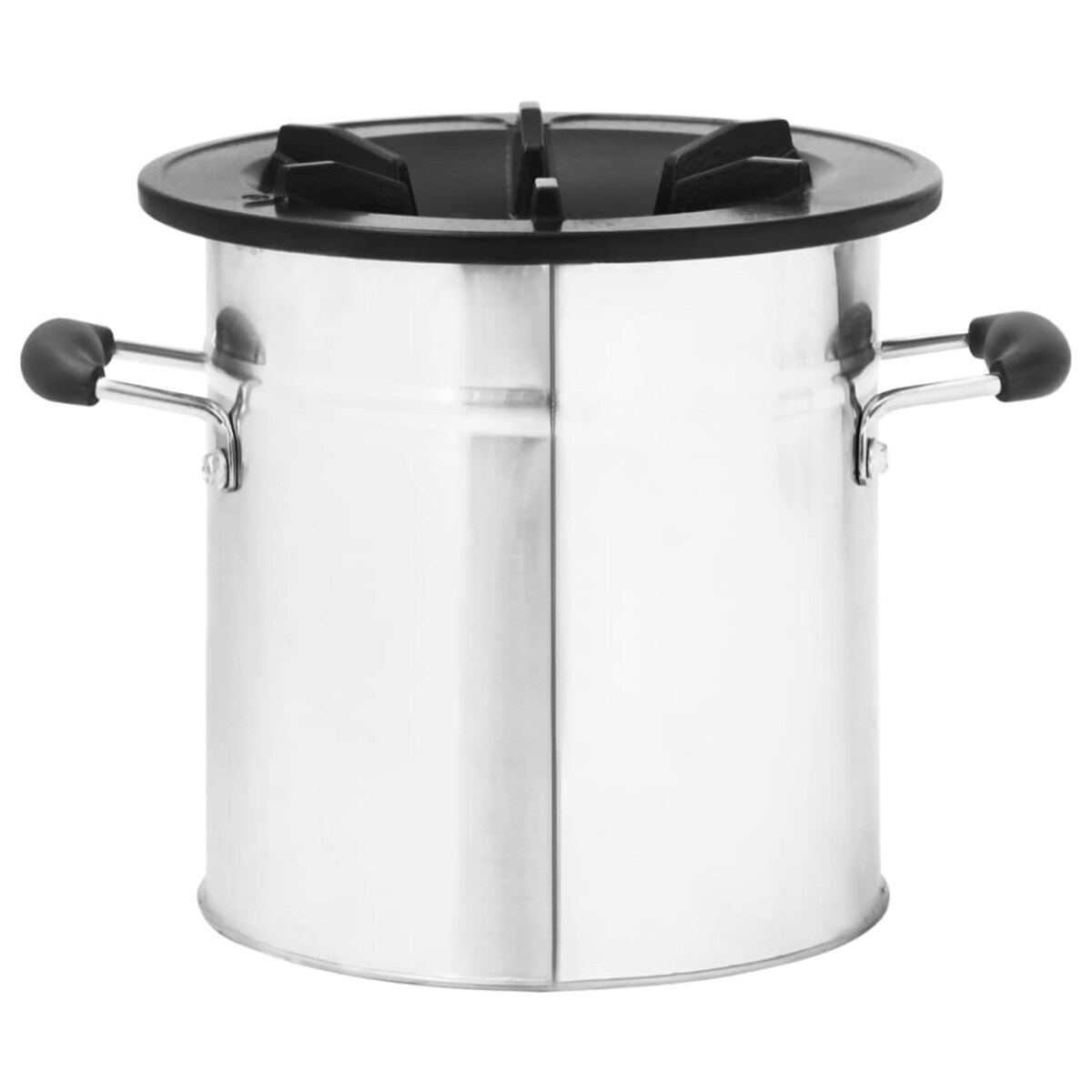 vidaXL Piecyk kempingowy na drewno, 45,5x33x25,5, stal nierdzewna