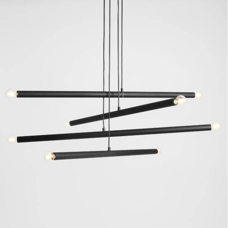 Loftowa lampa wisząca 1072P1 Aldex metalowe tuby kaskada czarna