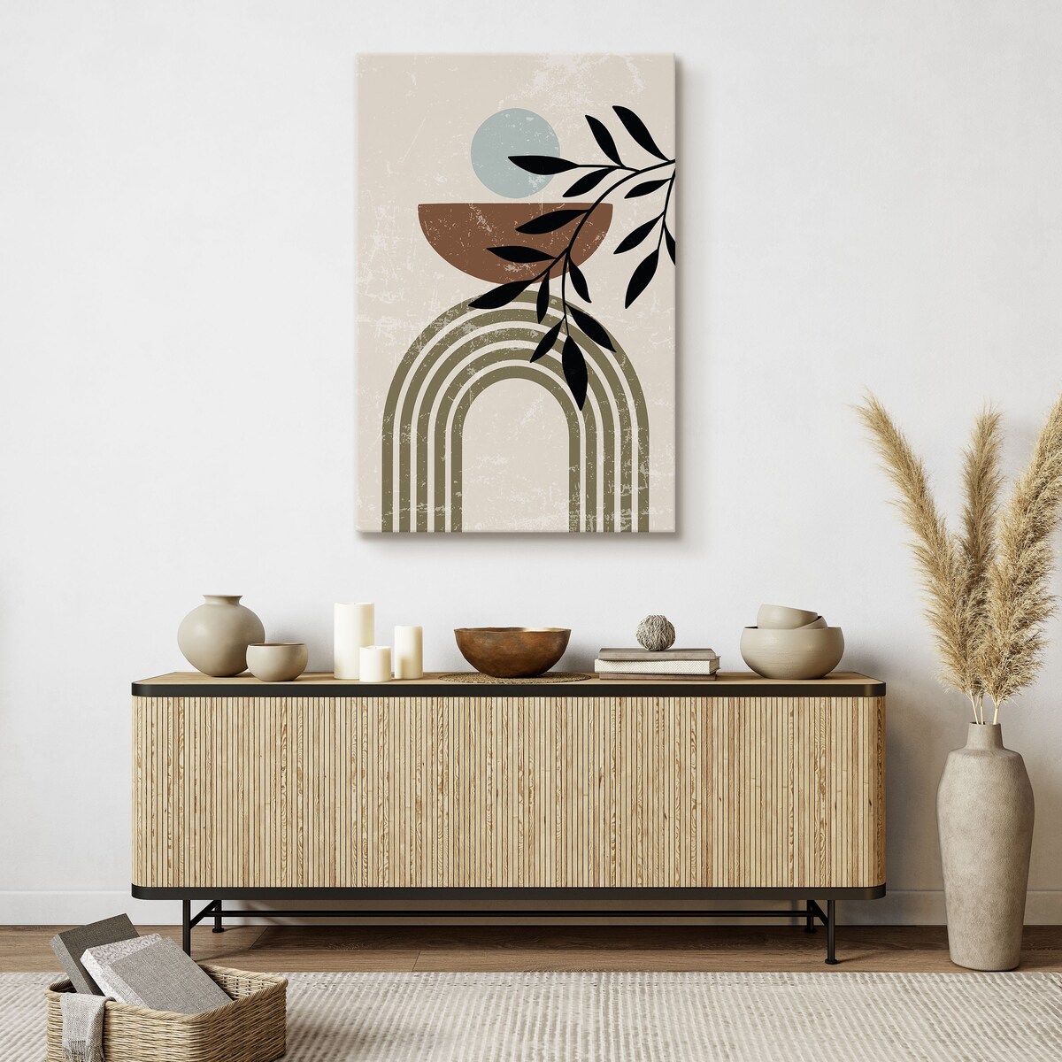 Obraz Japońska Dekoracja Perła Palma 80x120cm