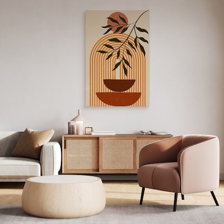 Obraz Gałązka Japońskie Naczynia Boho 80x120cm