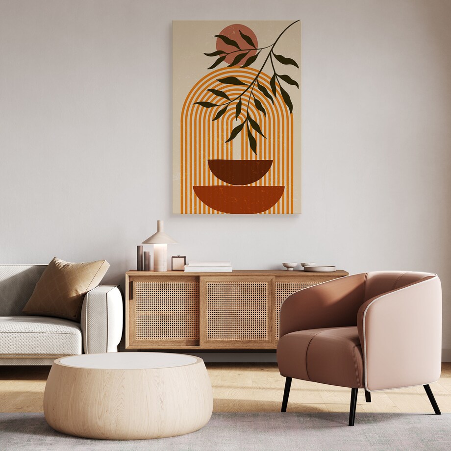 Obraz Gałązka Japońskie Naczynia Boho 80x120cm