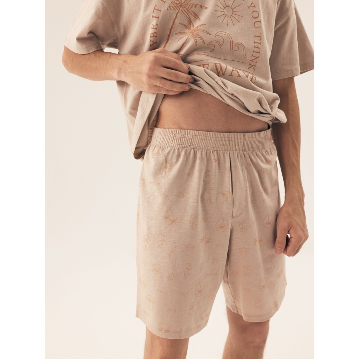 Piżama Sand 42604 -02X Piaskowy, XL