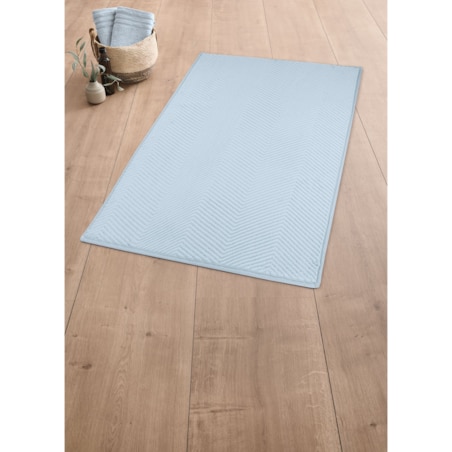 Kleine Wolke Zigzag Supermiękki Dywanik łazienkowy Bright Blue Niebieski 60x 90 cm