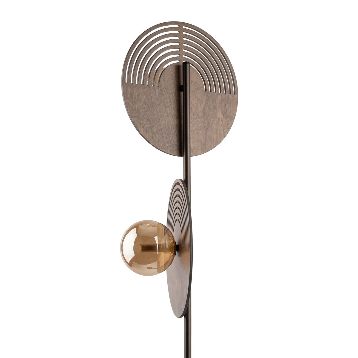 Lampa podłogowa TK Lighting LUNAR WOOD 16135, biała z drewnem, 160 cm, 2xG9 LED