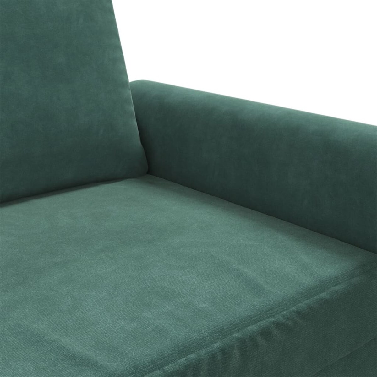 vidaXL Sofa 2-osobowa, ciemnozielona, 120 cm, tapicerowana aksamitem