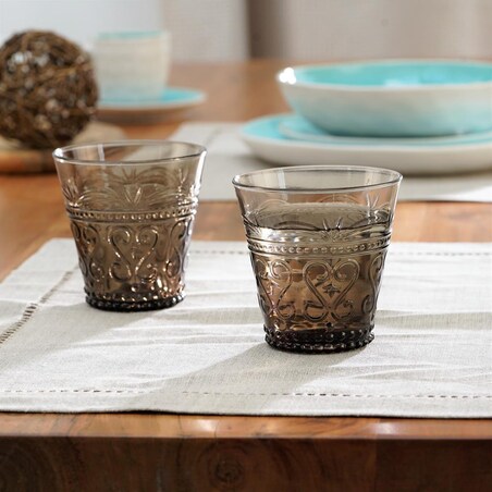 VILLA ITALIA Szklanka szara 250 ml 9 cm FIORINO