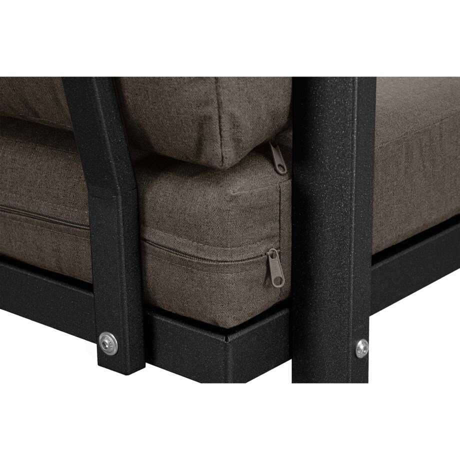 KONSIMO FRENA Fotel ogrodowy stalowy w stylu loft, czarny