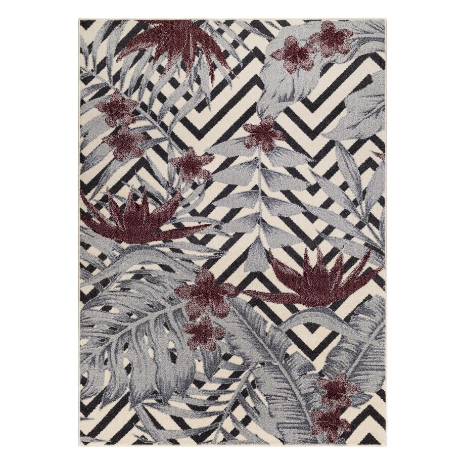 Dywan HEOS 78540 krem / bordo LIŚCIE 120x170 cm