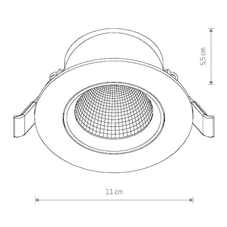 Lampa punktowa wpustowa Egina 10552 Nowodvorski LED 10W 4000K oczko biała