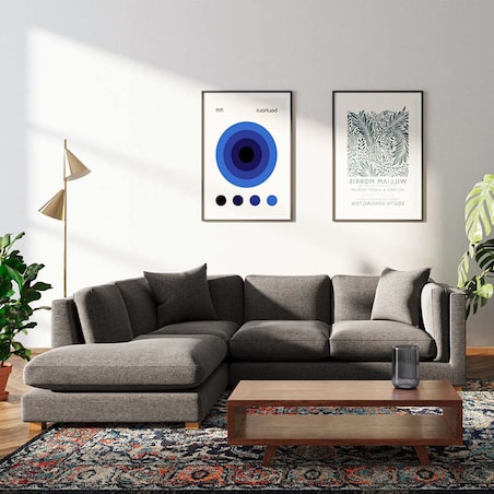 Pomo sofa narożna lewa Antracytowa