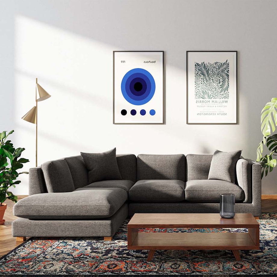 Pomo sofa narożna lewa Antracytowa