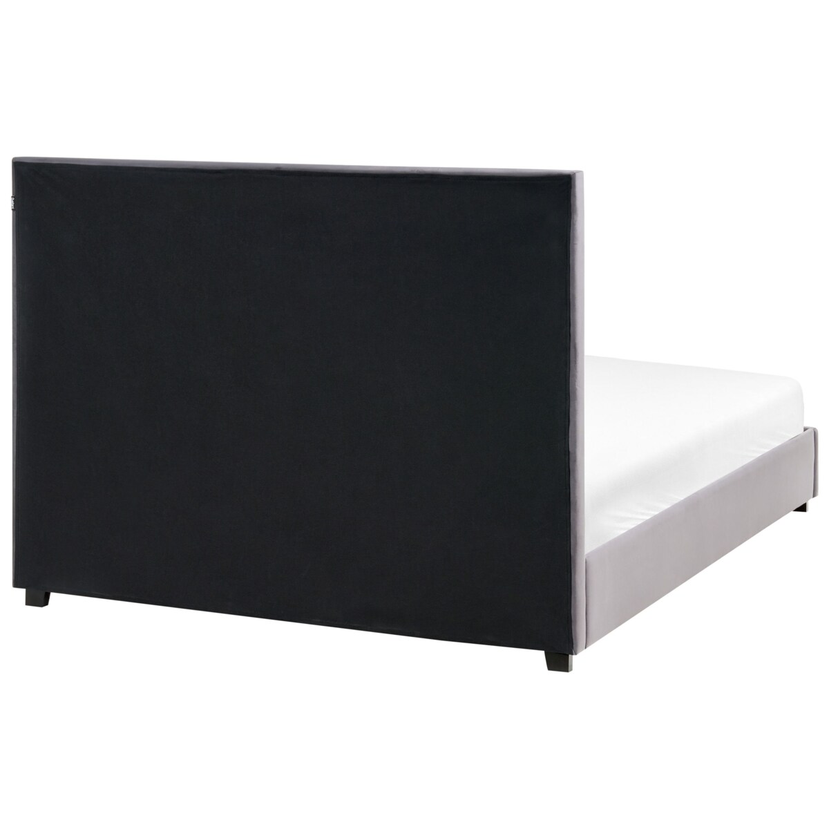 Łóżko Welur ROUEN 140 x 200 cm Ciemnoszary