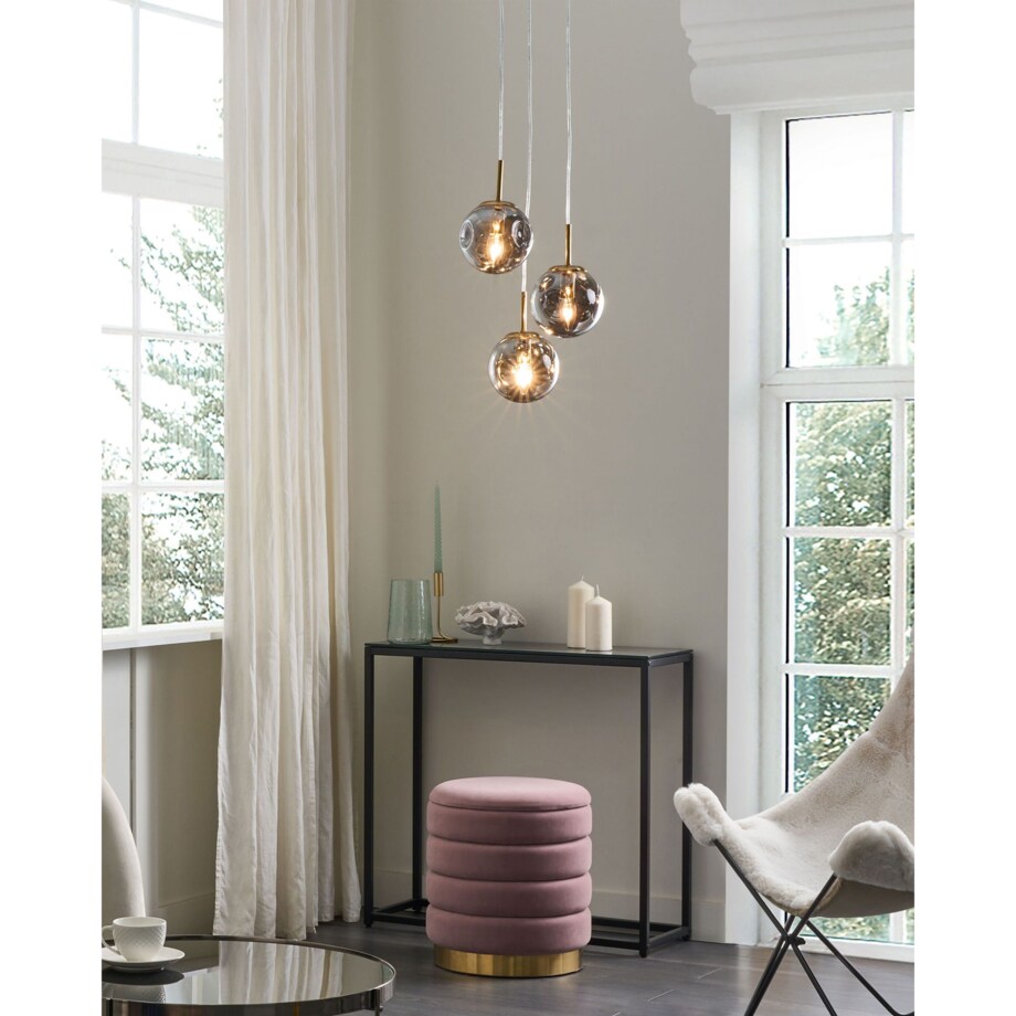 Lampa wisząca RALFES Szkło Mosiężny