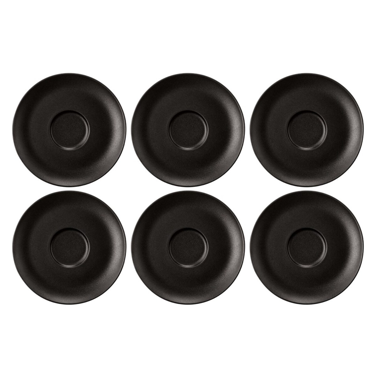 SELTMANN LIBERTY VELVET BLACK Zestaw 6 spodków 16.5 cm