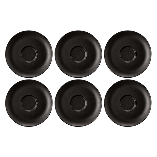 SELTMANN LIBERTY VELVET BLACK Zestaw 6 spodków 16.5 cm