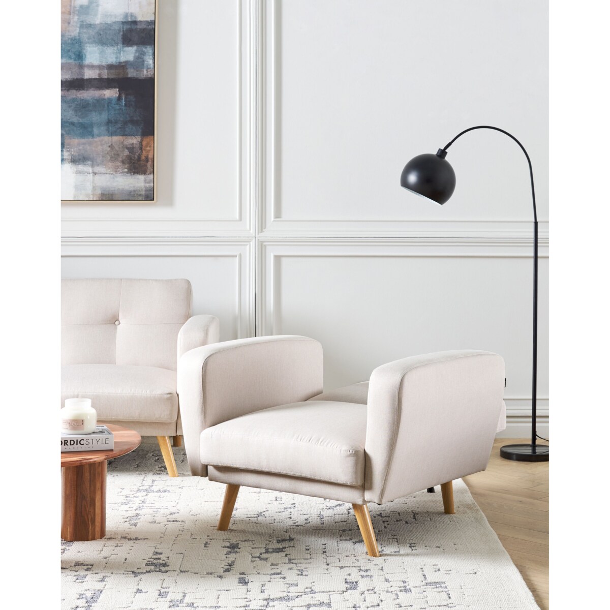 Fotel beżowy FLORLI