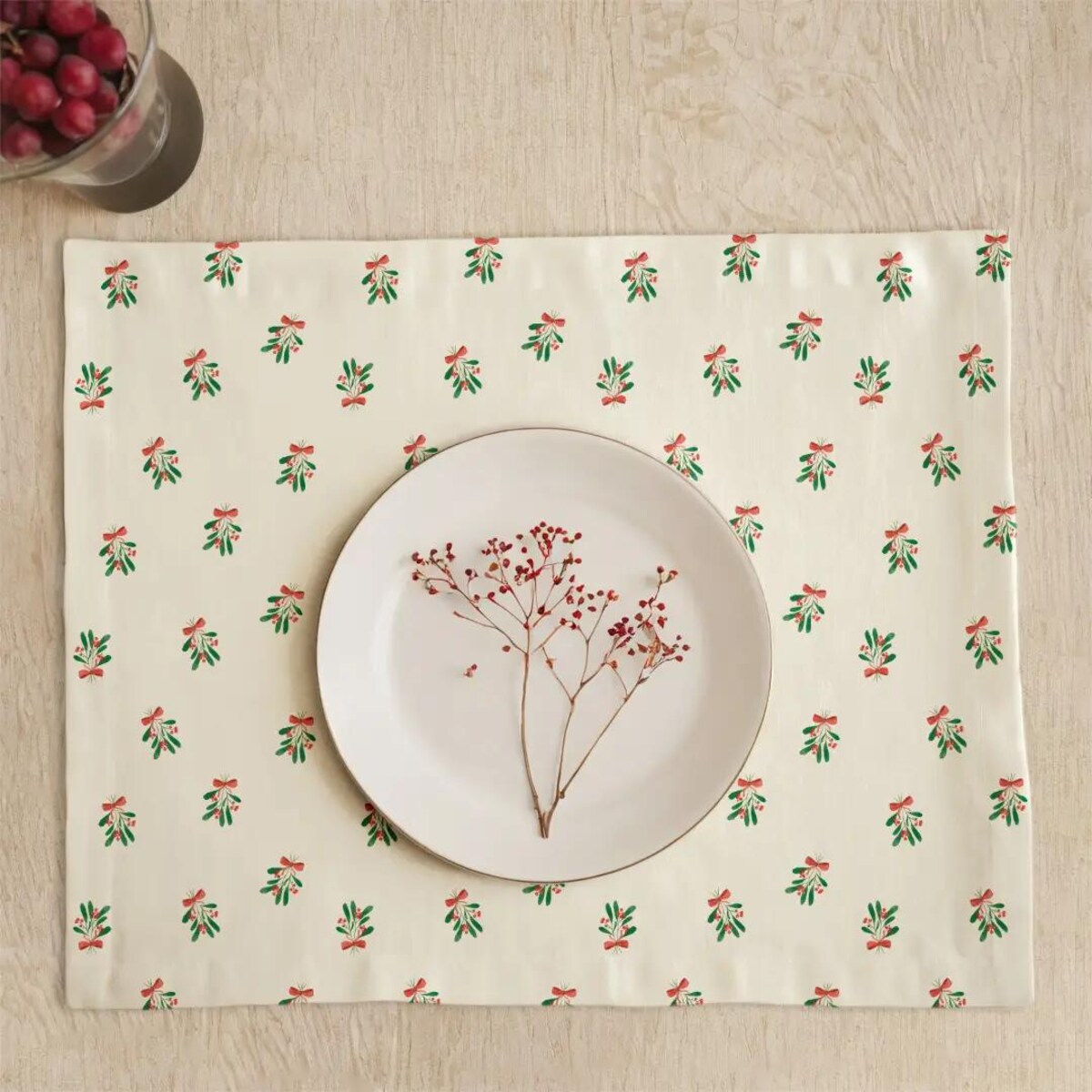 Podkładki świąteczne - Świąteczna kokardka