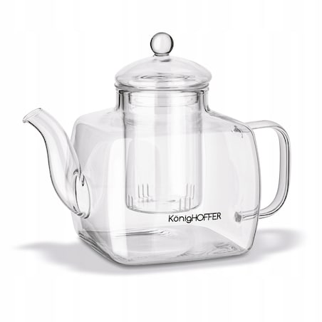 DZBANEK Z ZAPARZACZEM szklanym sitko imbryk czajnik na zioła herbatę 1,2 L