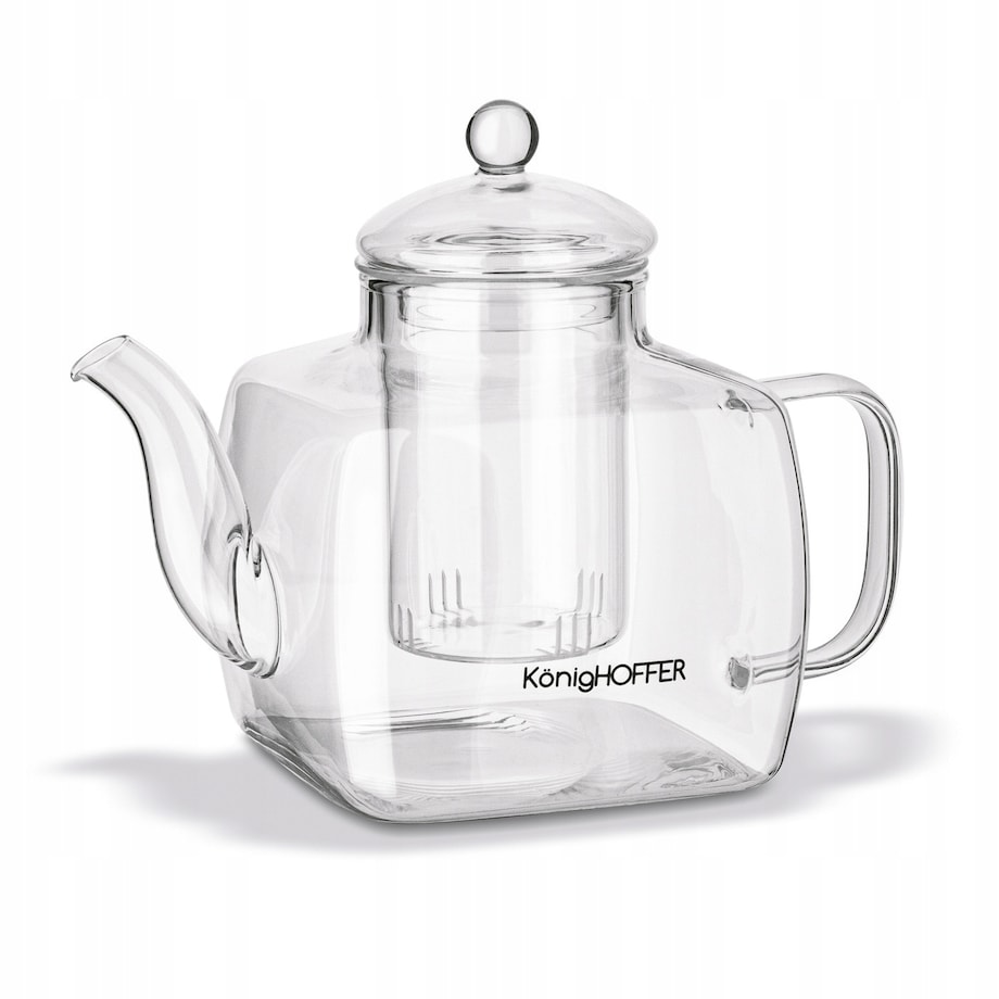 DZBANEK Z ZAPARZACZEM szklanym sitko imbryk czajnik na zioła herbatę 1,2 L